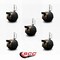 Service Caster 2'' Antique Metal Hood Twin Caster Locking Nylon Wheel 5/16 Thread Stem, 5PK SCC-TS02S50D-NYS-WA-B-5161810-5 - alternate 2